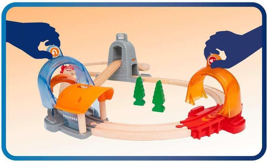 imageBRIO 33972 Smart Tech Sound Action Tunnel Travel Set Interactive Toy Train Set for Kids Age 3 Exciting Sound Effects Compatible with Other BRIO Sets FSC amp MESH Accredited