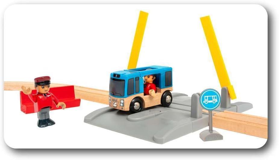 imageBRIO Central Station Set Interactive Wooden Train Track Set KidEngaging Design Safety Certified FSCCertified Wood