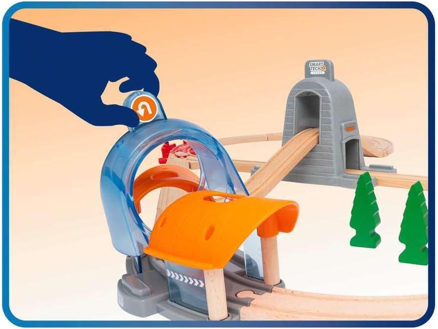 imageBRIO Smart Tech Sound Action Tunnel Deluxe Set Interactive Wooden Train Toy ChildFriendly Design Magnetic Couplings FSCCertified Wood Ideal for Toddlers amp Kids