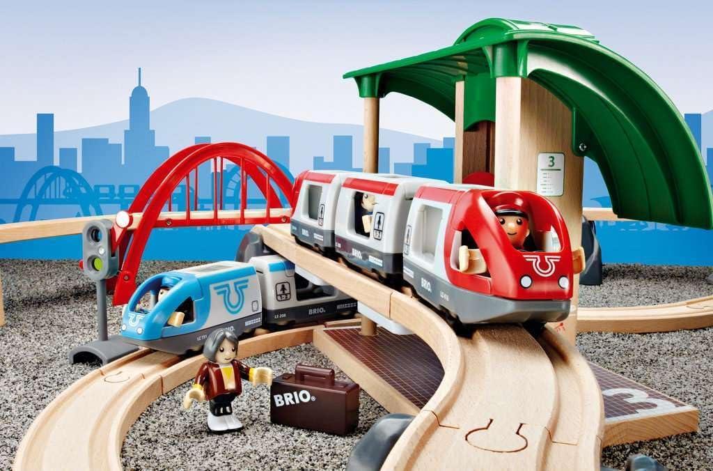imageBRIO World 33512 Travel Switching Set Premium Wooden Train Toy Set with 42 Pieces amp Accessories Perfect for Children Ages 3 and Up Compatible with All BRIO Railway ToysBRIO World 33512 Travel Switching Set Premium Wooden Train Toy Set with 42 Pieces Accessories Perfect for Children Ages 3 and Up Compatible with All BRIO Railway Toys