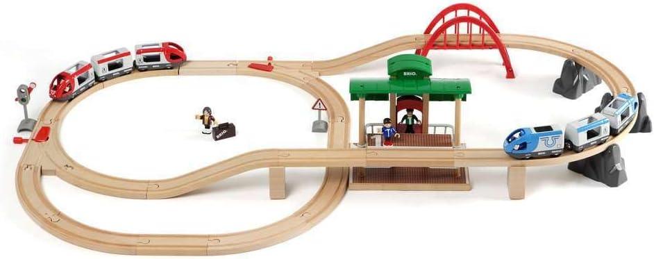 imageBRIO World 33512 Travel Switching Set Premium Wooden Train Toy Set with 42 Pieces amp Accessories Perfect for Children Ages 3 and Up Compatible with All BRIO Railway ToysBRIO World 33512 Travel Switching Set Premium Wooden Train Toy Set with 42 Pieces Accessories Perfect for Children Ages 3 and Up Compatible with All BRIO Railway Toys