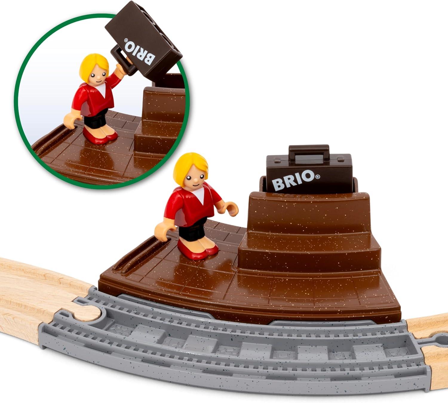 imageBRIO World 36079 Starter Travel Train Set 22Piece Wooden Toy Train Set for Kids Aged 3 Years UpBRIO World 36079 Starter Travel Train Set 22Piece Wooden Toy Train Set for Kids Aged 3 Years Up