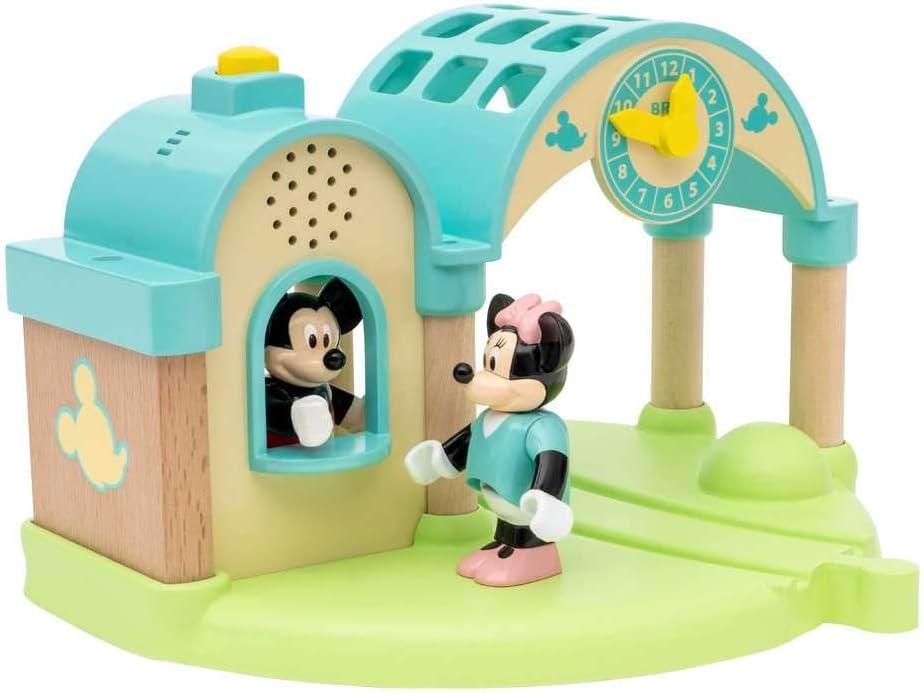 imageBrio 32270 Disney Mickey and Friends Mickey Mouse Record amp Play Station Wooden Toy Train Set for Kids Age 3 and Up