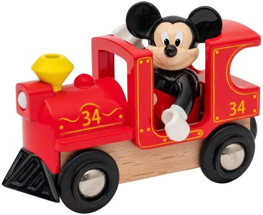 imageBrio 32270 Disney Mickey and Friends Mickey Mouse Record amp Play Station Wooden Toy Train Set for Kids Age 3 and Up