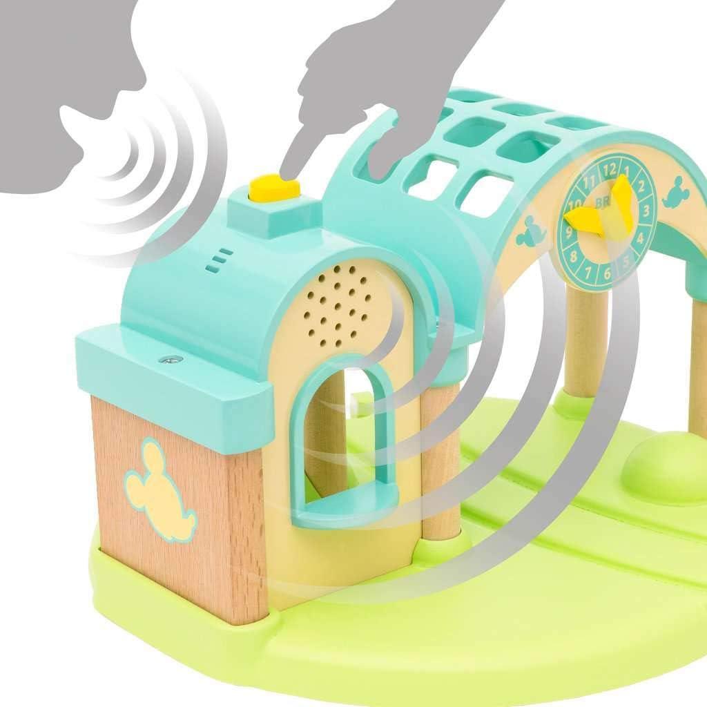imageBrio 32270 Disney Mickey and Friends Mickey Mouse Record amp Play Station Wooden Toy Train Set for Kids Age 3 and Up