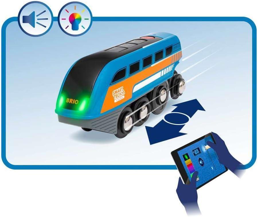 imageBrio 33974 WorldSmart Tech SoundAction Tunnel Circle Set Interactive Toy Train Set Enhances Motor Skills FSC Certified Wood Compatible with All BRIO Tracks and Vehicles