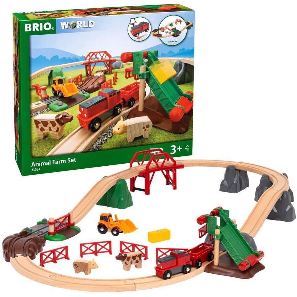 imageBRIO 33984 Animal Farm Set Engaging Wooden Toy Train Set for Kids Enhances Motor Skills FSCCertified Wood Ideal for Ages 3 and UpBRIO 33984 Animal Farm Set Engaging Wooden Toy Train Set for Kids Enhances Motor Skills FSCCertified Wood Ideal for Ages 3 and Up