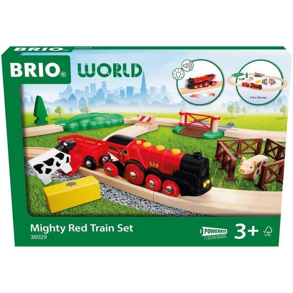 imageBRIO World 36029 Mighty Red Train Set Toy Train Set for Kids Aged 3 Years Up