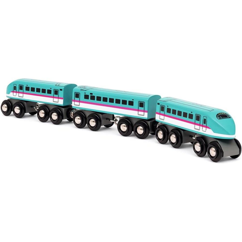imageBRIO World 36086 Trains of The World Shinkansen Hayabusa Train Wooden Toy Train for Kids Aged 3 Years Up