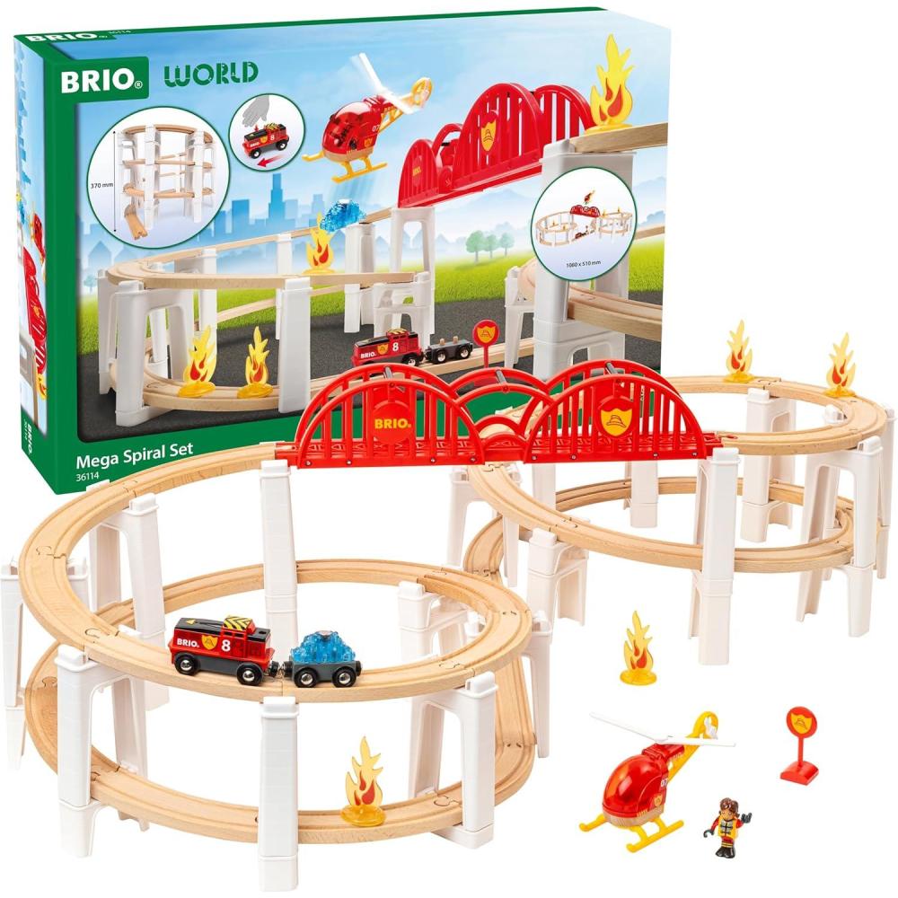 imageBRIO World  36114 Mega Spiral Set  Toy Train Set for Kids Aged 3 Years Up