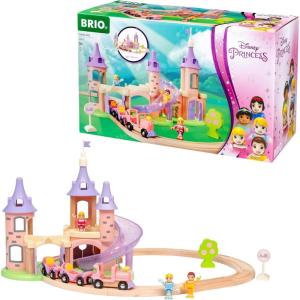 BRIO World Disney Princess Castle Set – 18-Piece FSC-Certified Wood Train Set and Accessories – Includes Moveable Classic Disney Princess Figurines, Castle, Tracks & More – Kids Ages 3 & Up(Brio Disney Princess Castle Set – Enchanting Wooden Train Adventure | Includes Classic Disney Princesses | Compatible with All BRIO Railway Toys | FSC-Certified Materials | Ideal for Children Aged 3+)