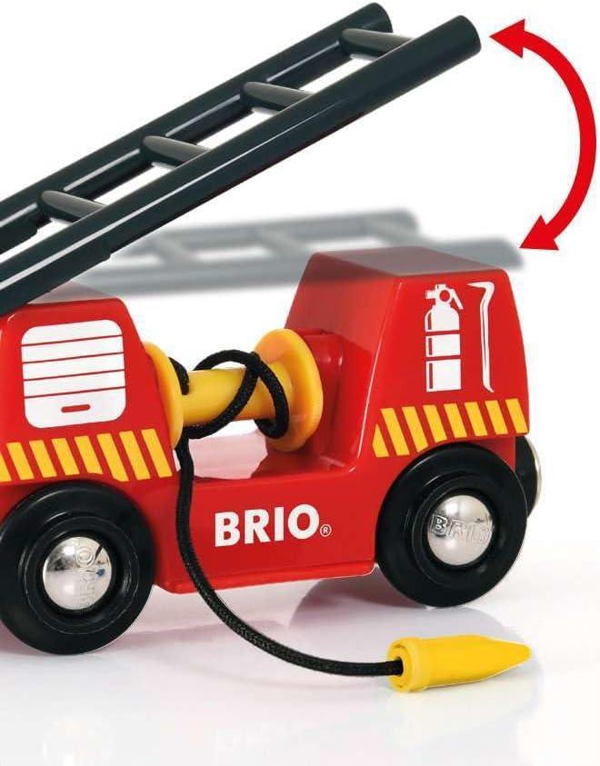 imageBRIO 33833 World Central Fire Station Interactive Toy Set with Fire Truck and Accessories Light and Sound Features Compatibility with All BRIO Railway Toys Safety Tested for Kids Ages 3