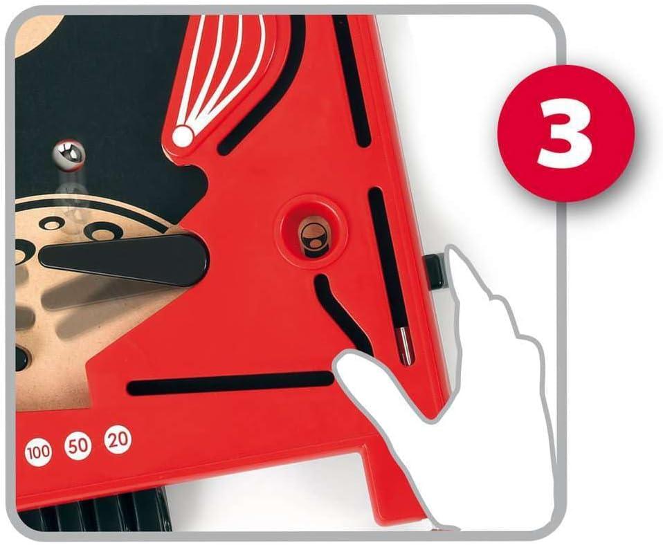 imageBRIO 34017 Pinball Game Classic Vintage Arcade Style Engaging Brain Game for Kids and Adults Ideal Gift for Ages 6 and Up RedPinball Game