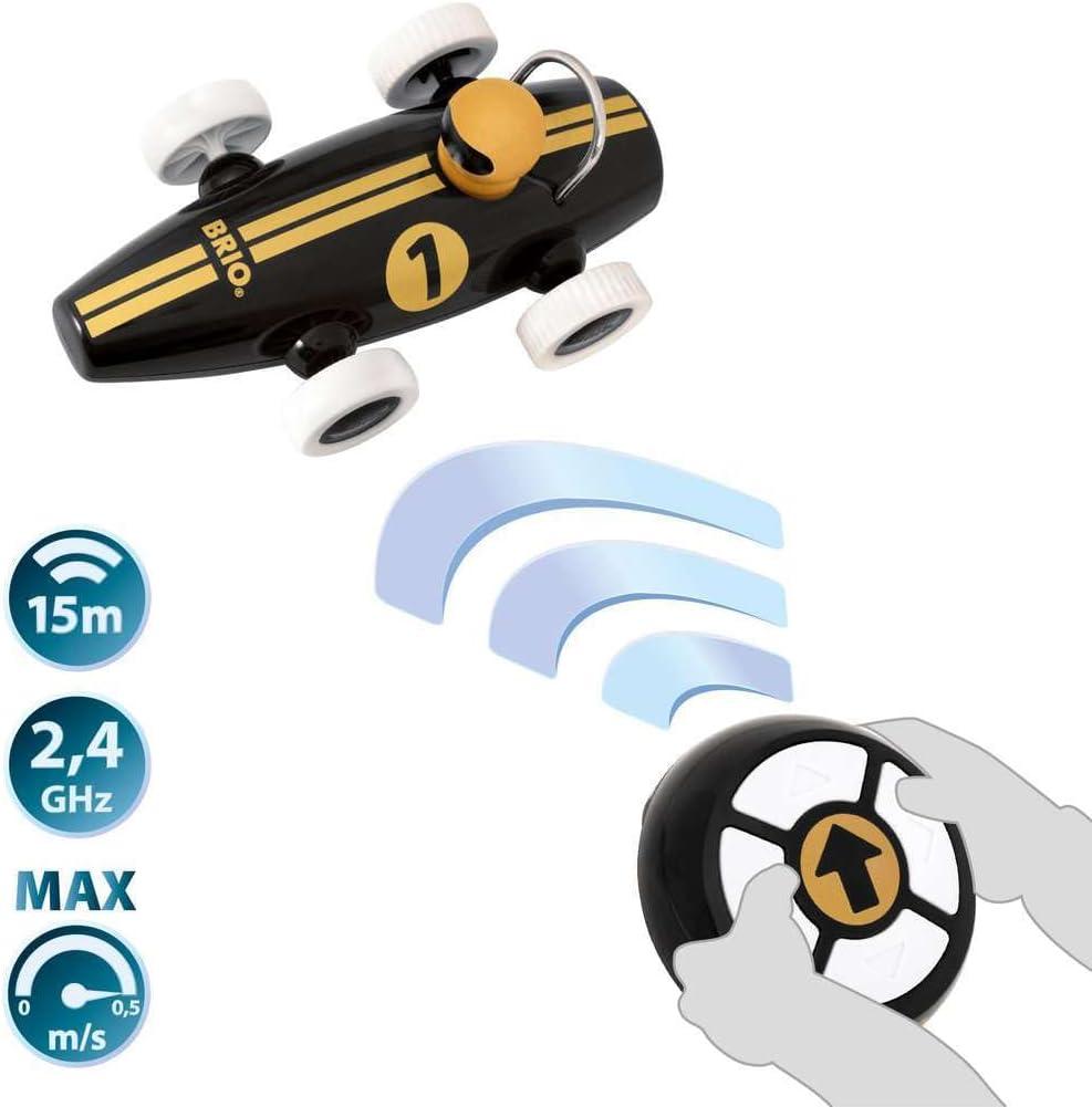 imageBRIO Black amp Gold Remote Control Race Car for Toddlers 24 Months and Up