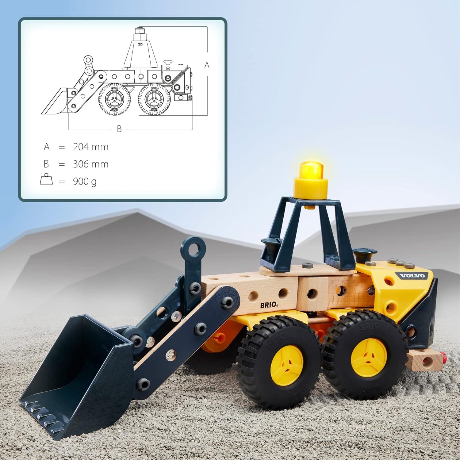 imageBRIO Builder 34598 Volvo Wheel Loader Educational Construction Toy for Kids Age 3 Years Up