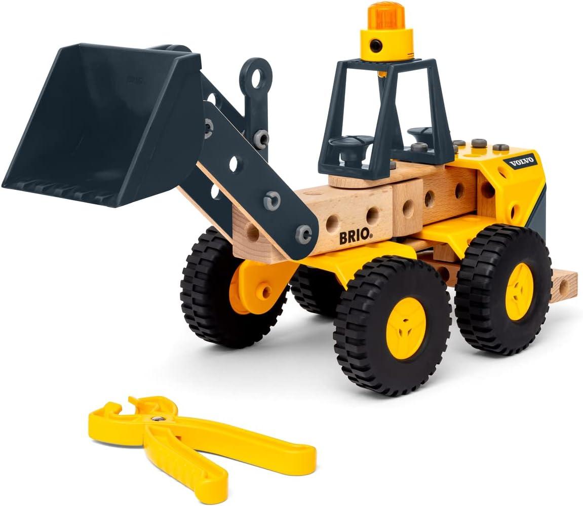 imageBRIO Builder 34598 Volvo Wheel Loader Educational Construction Toy for Kids Age 3 Years Up