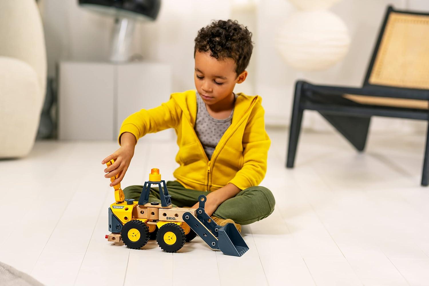 imageBRIO Builder 34598 Volvo Wheel Loader Educational Construction Toy for Kids Age 3 Years Up