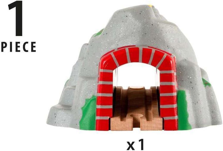 imageBRIO World 33481 Adventure Tunnel Interactive Toy Train Accessory for Kids Enhances Motor Skills Compatible with All BRIO Train Sets FSCCertified Beech Wood Ideal for Ages 3 and UpAdventure Tunnel