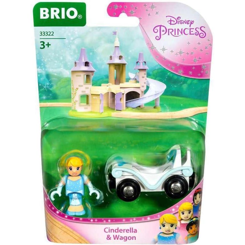 imageBRIO 33322 Disney Princess Cinderella amp Wagon 2 Piece Toy Train for Kids Ages 3 and Up