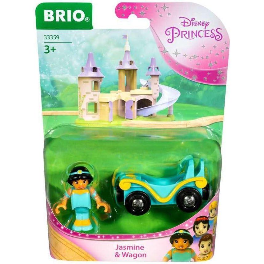imageBRIO  33359 Disney Princess Jasmine amp Wagon  2 Piece Toy Train for Kids Ages 3 and Up Multicolor