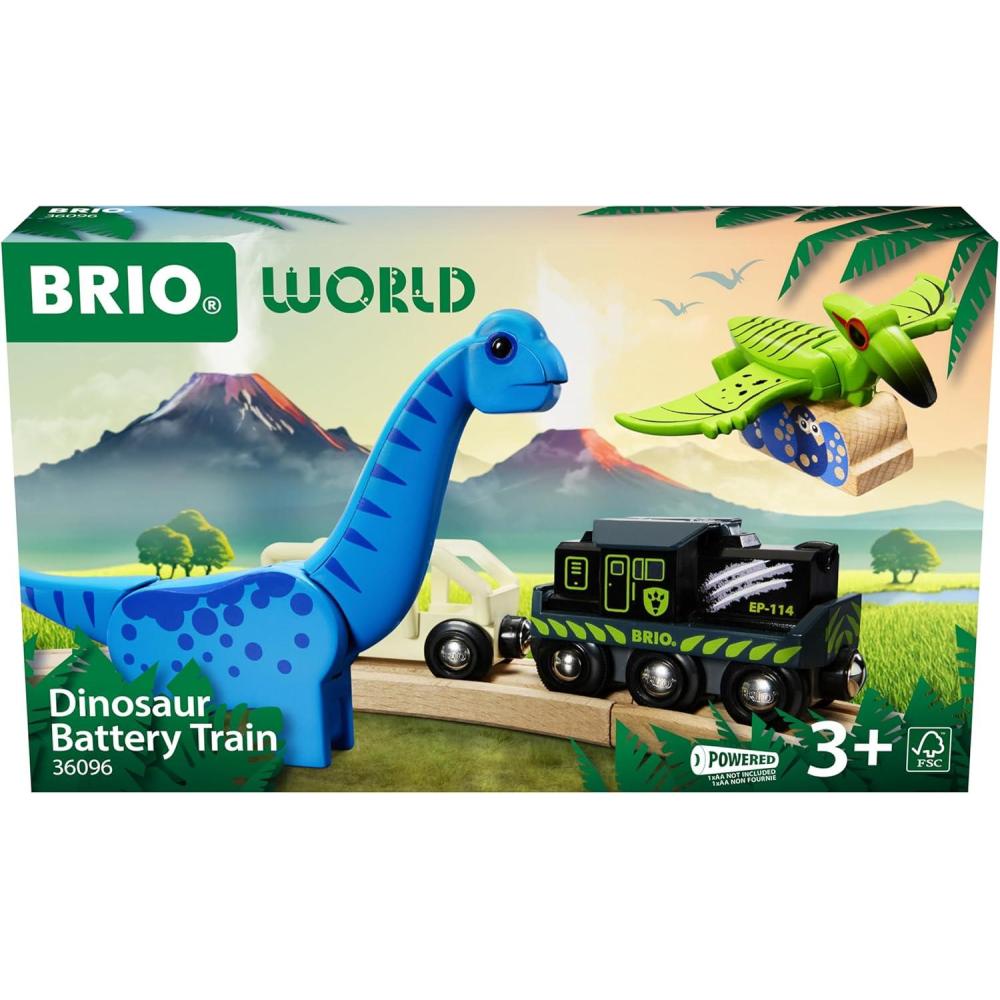 imageBRIO World 36096 Dinosaur Battery Train Toy Train for Kids Aged 3 Years Up