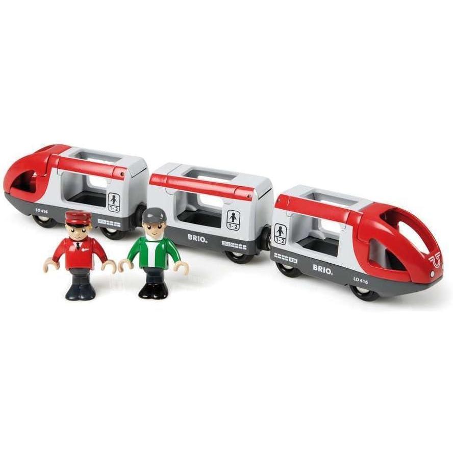 imageBRIO World 33505 Travel Train Set Premium 5 Piece Wooden Toy Set for Toddlers Ideal Birthday Compatible with All BRIO Railway Toys