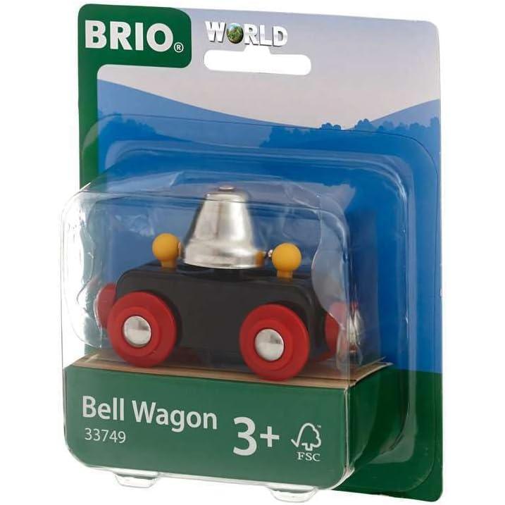 imageBrio World 33749 Bell Wagon Interactive Train Toy for Kids Develops Motor Skills Compatible with BRIO Railway Toys Ideal for Ages 3 and Up