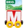 BRIO – Letter Train M | Wooden Train Set Accessory Toy for Kids Age 2 Years Up