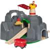 BRIO World – 33889 Crane & Mountain Tunnel | 7 Piece Toy Train Accessory for Kids | Interactive Play | FSC Certified Wood | Perfect for Ages 3 and Up(Tunnel)