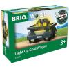 BRIO World – 33896 Light Up Gold Wagon – Interactive 2 Piece Toy Wagon Set | Enhances Creativity | Compatible with All Toys | Safe and Tested for Kids Ages 3 and Up