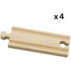 BRIO World 33334 – Premium Short Straight Tracks – 4 Piece Wooden Train Toy Set for Kids | Enhances Motor Skills | FSC-Certified Wood | Compatible with All BRIO Train Sets