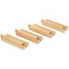 BRIO World 33334 – Premium Short Straight Tracks – 4 Piece Wooden Train Toy Set for Kids | Enhances Motor Skills | FSC-Certified Wood | Compatible with All BRIO Train Sets