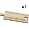 BRIO World 33334 – Premium Short Straight Tracks – 4 Piece Wooden Train Toy Set for Kids | Enhances Motor Skills | FSC-Certified Wood | Compatible with All BRIO Train Sets