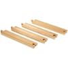 BRIO World 33341-4 Piece Long Straight Wooden Train Tracks | Expandable & Compatible Railway Set | Engineered for Kids Ages 3 and Up | FSC Certified Materials