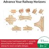 BRIO World Advanced Expansion Pack – 11-Piece Wooden Train Track – FSC-Certified – Compatible with All Railways – Includes Wooden Tracks & Switches for Interactive Railway Fun – Ages 3 & Up