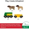 BRIO World Farm Train Set – 5-Piece FSC-Certified Accessories – Works with All Wooden Railway Sets – Includes Engine, Horse, Cow & Livestock Cars – Fun Play for Kids Ages 3 & Up(BRIO World 33404 – Farm Train | 5-Piece Wooden Toy Train Set for Kids | Ideal for Ages 3 & Up | Certified Sustainable Materials)