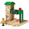BRIO World Signal Station Set – 2-Piece Wooden Train Track Toy with Interactive Red Light and Figurine – FSC Certified – Compatible with All BRIO Railway Train Toys – Kids Ages 3 & Up(Station)