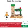 BRIO World Signal Station Set – 2-Piece Wooden Train Track Toy with Interactive Red Light and Figurine – FSC Certified – Compatible with All BRIO Railway Train Toys – Kids Ages 3 & Up(Station)