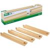 BRIO World 33341-4 Piece Long Straight Wooden Train Tracks | Expandable & Compatible Railway Set | Engineered for Kids Ages 3 and Up | FSC Certified Materials