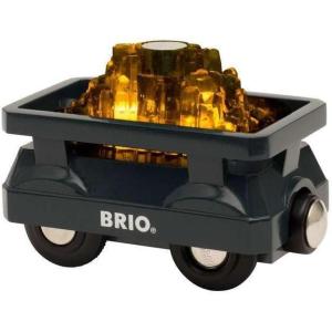 BRIO World – 33896 Light Up Gold Wagon – Interactive 2 Piece Toy Wagon Set | Enhances Creativity | Compatible with All Toys | Safe and Tested for Kids Ages 3 and Up