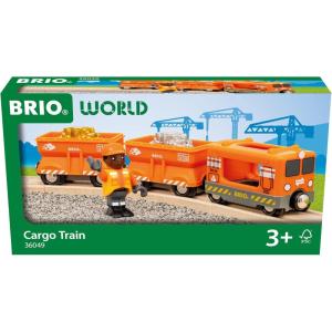 BRIO World – 36049 Gold Cargo Train | Toy Train Set for Kids Aged 3 Years Up