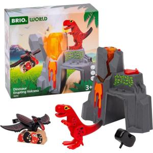 BRIO World – 36092 Dinosaur Erupting Volcano | Toy Train Set for Kids Aged 3 Years Up