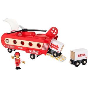 BRIO World 33886 – Cargo Helicopter – Premium Wooden Train Toy | Safe and Durable | Compatible with All Sets | Fun for Toddlers and Kids | Includes Figure and Accessories