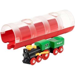 BRIO World 33892 – Classic Steam Train & Tunnel – 3 Piece Wooden Toy Train Set | Perfect for Kids Age 3 and Up | FSC-Certified Wood | Compatible with BRIO Sets