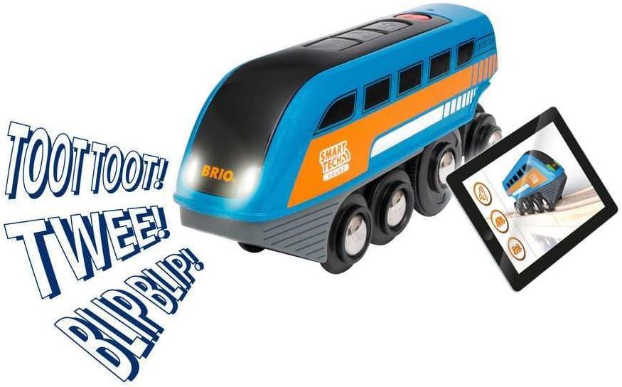 imageBRIO 33971 Smart Tech Sound Record amp Play Engine Interactive Wooden Toy Train for Kids Perfect for Age 3 and Up Enhances Motor Skills