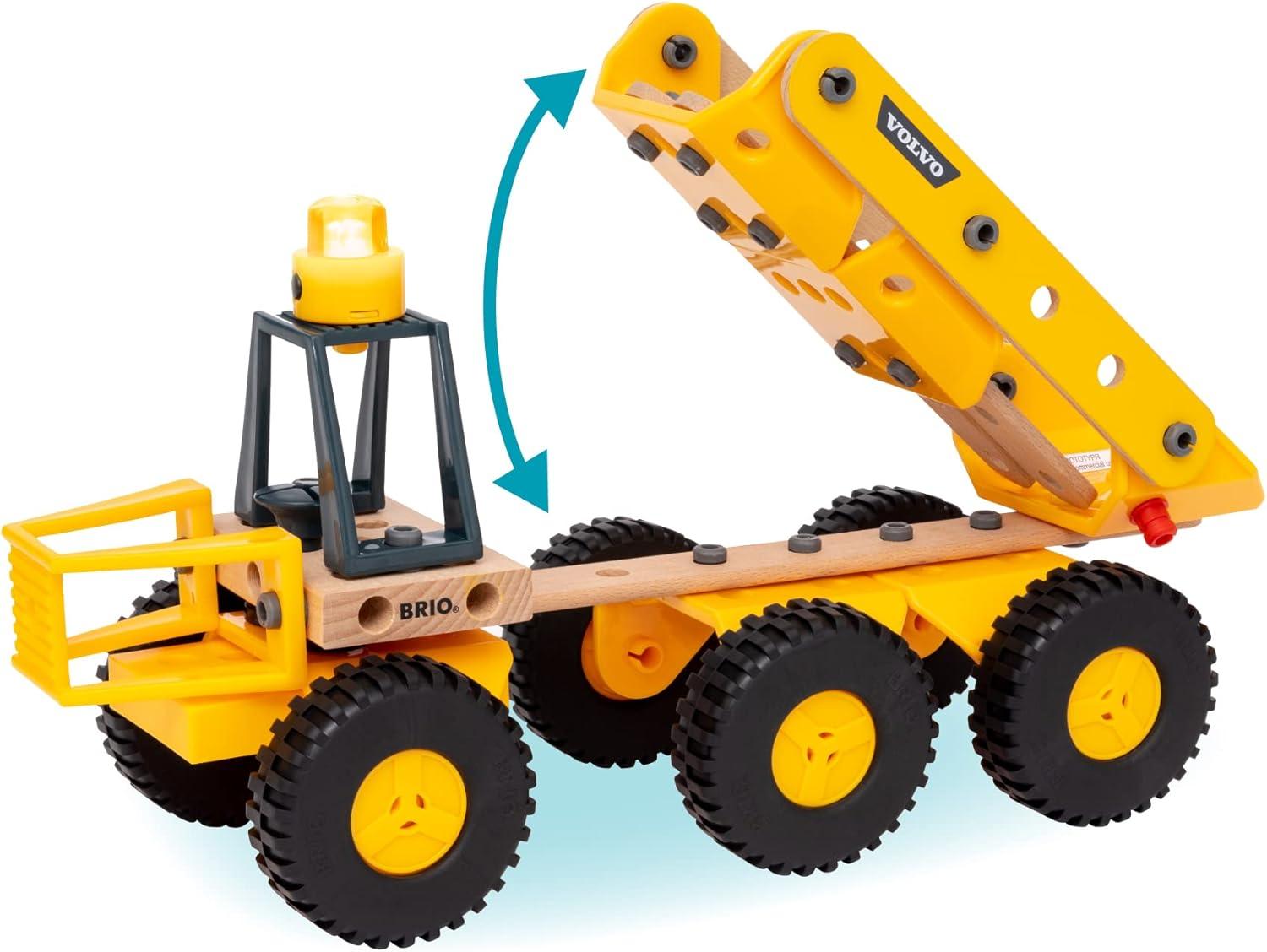 imageBRIO Builder 34599 Volvo Hauler Educational Construction Toy for Kids Age 3 Years Up