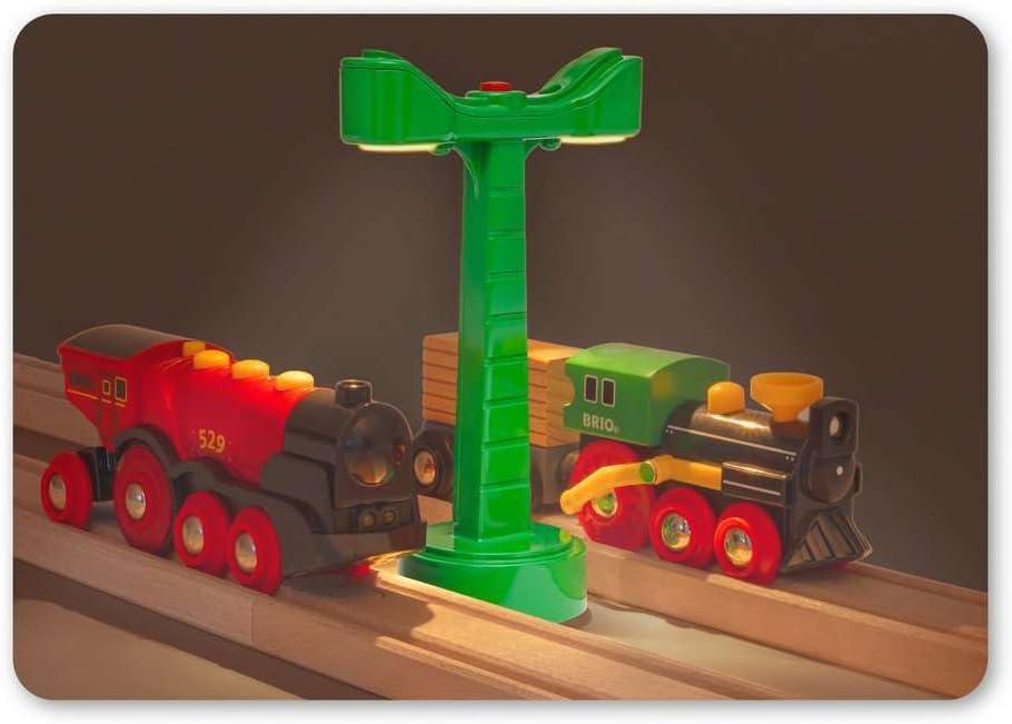 imageBRIO World 33836 Toy Train Railway Light Battery Operated Accessory Ideal for Kids Aged 3 Enhances Creativity amp Motor Skills Compatible with All BRIO Tracks