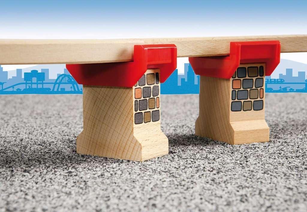 imageBrio World 33254 Super Supports 2 Piece Wooden Railway Set Enhances Creativity Compatible with All Brio Train Sets Sustainability Certified Perfect for Kids Ages 3 and Up