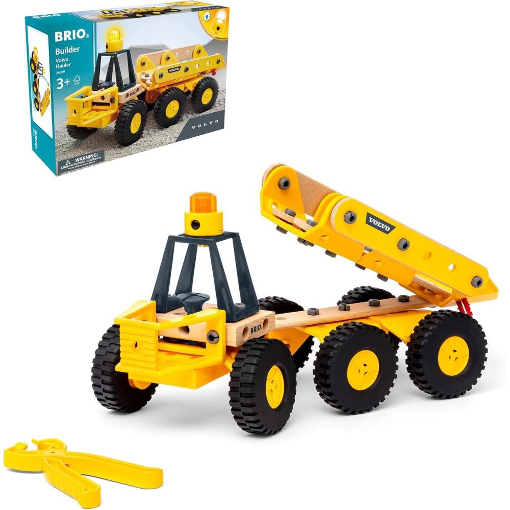 imageBRIO Builder 34599 Volvo Hauler Educational Construction Toy for Kids Age 3 Years Up