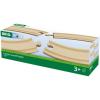 BRIO World 33342 – Large Curved Wooden Tracks | 4-Piece Toy Train Set Extension | Compatible with All BRIO Railway Toys | Safety Tested and Approved | Ideal for Kids Ages 3 and Up